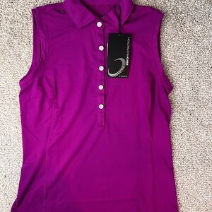 Fuchsia women’s  Sleeveless Polo Top- Zero Restriction- NWT - XS